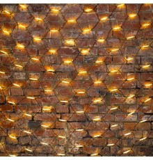 Гирлянда "Сеть" 2x3м, черный КАУЧУК, 432 LED ТЕПЛЫЙ БЕЛЫЙ  217-126  NEON-NIGHT