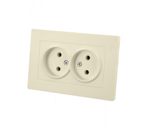 Розетка двойная 2П 10А 250В сл. кость "Сенеж"   SQ1816-0134  TDM