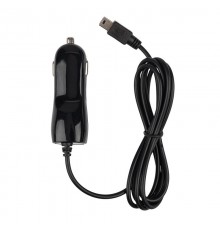 Автозарядка в прикуриватель microUSB (АЗУ) (5 V, 1000 mA) шнур спираль 1.2 м черная  16-0250  REXANT