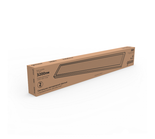 Светильник светодиодный универсальный 36W 2470lm 6500K IP20 1198*180*19мм офисный призм. рассеиватель 1/4  860125336  Gauss