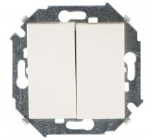 Simon 15 Сл. кость Выключатель 2-кл, 16А 250В, винт. зажим  1591398-031  Simon