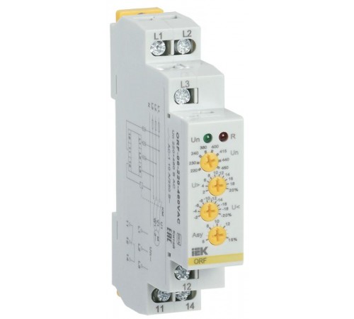 Реле фаз ORF 06. 3ф 220-460 В AC  ORF-06-220-460VAC  IEK