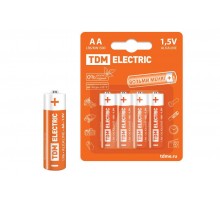 Элементы питания LR6 AA Alkaline 1,5V BP-4   SQ1702-0003  TDM