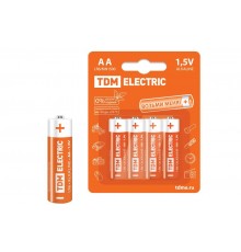 Элементы питания LR6 AA Alkaline 1,5V BP-4   SQ1702-0003  TDM