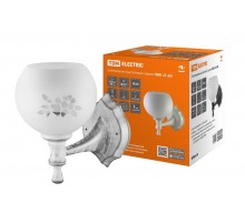 Светильник НББ 21-60-1321 УХЛ4 (белый под серебро, плафон полушар "цветы")  SQ0370-0203  TDM