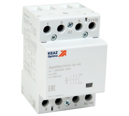 Контактор модульный OptiDin МК63-4040-24AC  236780  КЭАЗ