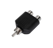 Переходник штекер RCA - 2 гнезда RCA  14-0421  REXANT