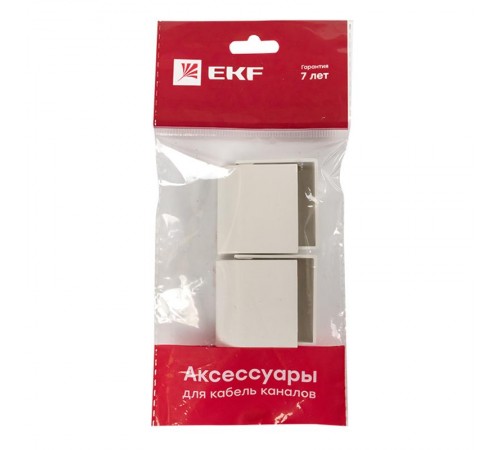 Заглушка (40х16) (4 шт) Plast EKF PROxima Белый    ecw-40-16x4   EKF