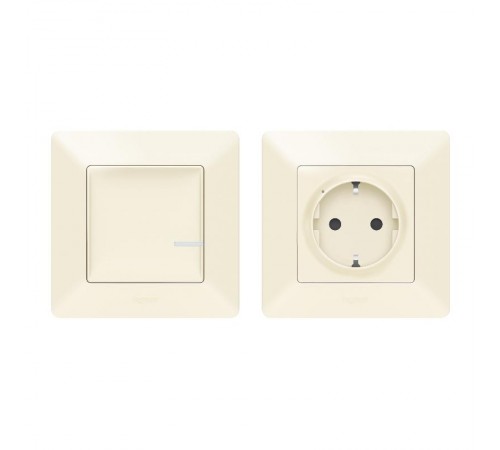 Пакет для управления быт. электроприборами Valena Life (розетка Умн. с/з 16А 230В+Умн. беспроводн. 1-кл. выкл.) сл. кость Netatmo  752254  Legrand