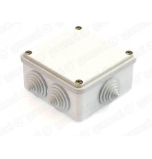 Коробка распределительная для о/п облегченного типа белая 100х100х45, IP44 , 6 вводов (48шт)  GE41231-01  GREENEL