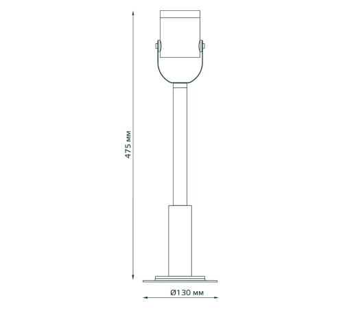 Светильник садово-парковый Sonata ландшафтный, 1xGU10, 90x70x475mm, 170-240V / 50Hz, Max.35W, IP54  GD154  Gauss