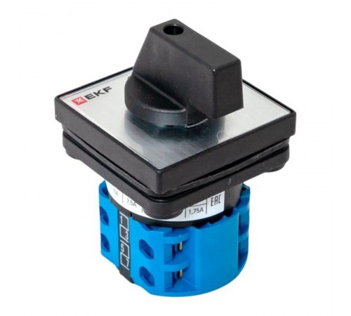 Переключатель кулачковый ПК-1-52 10А 2P "1-2" IP65  pk-1-52-10-65  EKF