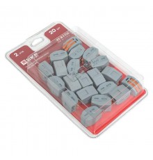 Клемма СМК 222-412 с рычагом 2 отверстия блистер (20шт.)  plc-smk-412b-20  EKF