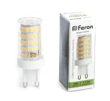 Лампа светодиодная, (11W) 230V G9 4000K JCD, LB-435  38150  FERON