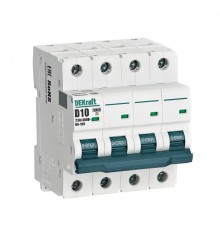 Выключатель автоматический четырехполюсный ВА-105 10А D 10кА  13236DEK  DEKraft