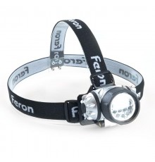 Фонарь налобный светодиодный, работающий от батареек 3*AAA, 3W 14LEDs, IP44, пластик, TH2304  41708  FERON