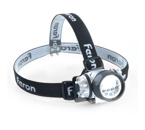 Фонарь налобный светодиодный, работающий от батареек 3*AAA, 3W 14LEDs, IP44, пластик, TH2304  41708  FERON