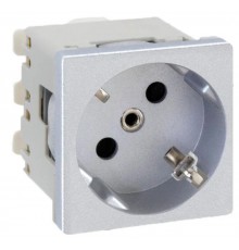 Simon Connect Розетка с/з 2P+E, модуль К45, винтовой зажим,16А, 250В, алюминий  K01-8  Simon