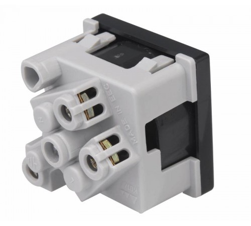 Simon Connect Розетка с/з 2P+E, модуль К45, винтовой зажим,16А, 250В, графит  K01-14  Simon