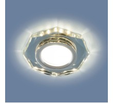 Светильник точечный встраиваемый 2226 MR16 SL зеркальный/серебро (8020 MR16 SL) с подсветкой  a044293  Elektrostandard