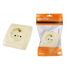 Розетка 2П+З 16А 250В сл. кость "Онега"   SQ1805-0045  TDM