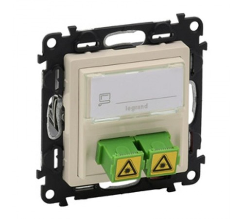 Valena LIFE Сл.кость Оптическая розетка для подключ оптоволок каб. SC/APC с лиц. пан.  753230  Legrand