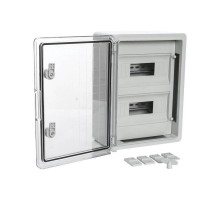 Корпус пластиковый распределительный ЩРН-24 IP65 прозрачная дверь 400х300х170  PR08.26503  Промрукав