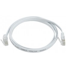 Коммутационный шнур плоский (патч-корд) кат.6 UTP 5м белый  PC08-C06U-5M-FL  ITK