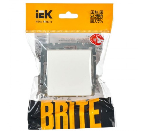 BRITE Выключатель 1-клавишный 10А ВС10-1-0-БрБ белый  BR-V10-0-10-K01  IEK
