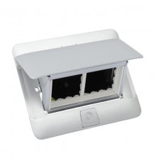 Выдвижной блок в стол, с комплектом для монтажа, 4 модуля, цвет алюминий, для монтажа ЭУИ  654014  Legrand