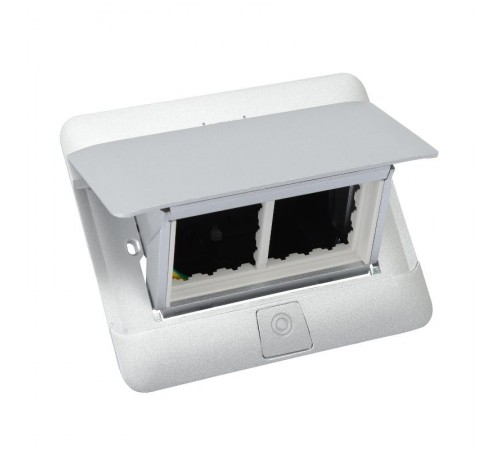 Выдвижной блок в стол, с комплектом для монтажа, 4 модуля, цвет алюминий, для монтажа ЭУИ  654014  Legrand