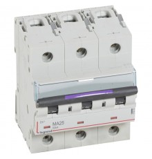 Выключатель автоматический трехполюсный DX3 25А MA 50кА (4,5 мод)  410253  Legrand