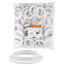 Кольцо для патрона Е27, термостойкий пластик, белый, Б/Н  SQ0335-0164  TDM