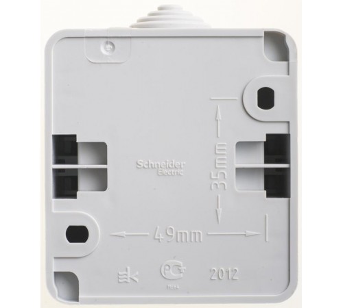 Этюд Серый О/У Переключатель 1-клавишный IP44 сх.6  BA10-046C  SE