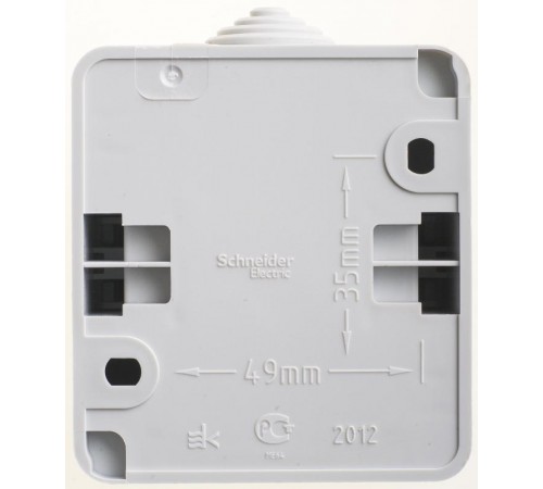 Этюд Серый О/У Переключатель 1-клавишный IP44 сх.6  BA10-046C  SE