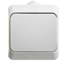 Этюд Серый О/У Переключатель 1-клавишный IP44 сх.6  BA10-046C  SE