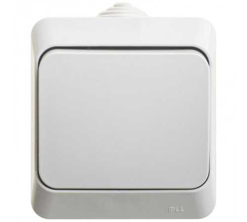 Этюд Серый О/У Переключатель 1-клавишный IP44 сх.6  BA10-046C  SE