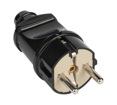 Вилка прямая с/з черн. 16А 250В EKF PROxima  AVP16-30  EKF