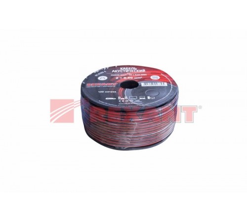 Кабель акустический, 2х0.50 мм, красно-черный, 100 м.  01-6103-3  REXANT