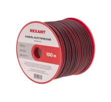 Кабель акустический, 2х0.50 мм, красно-черный, 100 м.  01-6103-3  REXANT