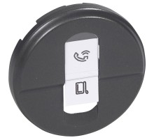 Celiane Графит Накладка компьютерной 1-ой розетки  067951  Legrand