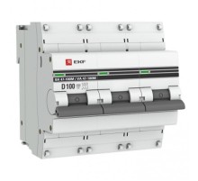 Выключатель автоматический трехполюсный 3P 100А (D) 10kA ВА 47-100M c электромагнитным расцепителем PROxima  mcb47100m-3-100D-pro  EKF