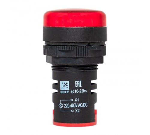 Матрица светодиодная AD16-22HS красный 220-400 В AC/DC  ledm-ad16-r-230acdc  EKF