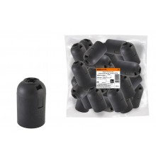 Патрон Е27 подвесной, термостойкий пластик, черный, Б/Н  SQ0335-0055  TDM