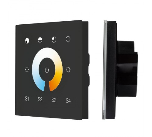 INTELLIGENT ARLIGHT Сенсорная панель DALI-901-11-1G-4SC-MIX-DT8-IN Black (BUS/230V) (IARL, IP20 Пластик, 3 года)  037195  Arlight