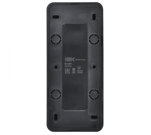 GLORY Розетка 3-местная с з/к без з/ш о/у 16А РС23-3-ХЧм черный матовый  ERH31-K02M-16  IEK