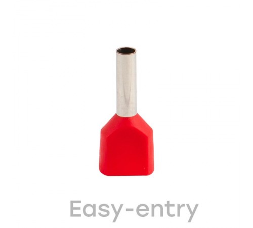 Наконечник штыревой втулочный изолированный НШвИ(2) 1,0-8 (50шт.) EKF PROxima  nhvi2-1.0-8  EKF