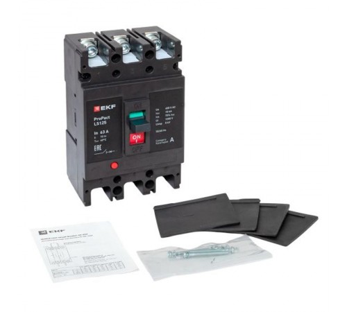 Выключатель автоматический LS125 18кА 3P 63А ProPact  mccb-125-18-3-63-ls  EKF