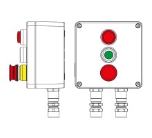 Взрывозащищенный пост управления из алюминия CPE-A-17-(1xLR(220)-1xP1G(11)-1xP3E(11))-2xKA2MHK(C)1Ex d e IIC Т5 Gb / Ex tb IIICT95°C Db IP66  2201.17