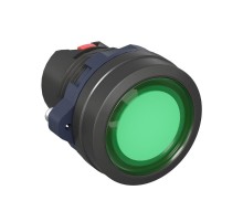 Головка кнопки плоская прозрачная с  фиксацией, зеленая  M22P-FLLGP  DKC